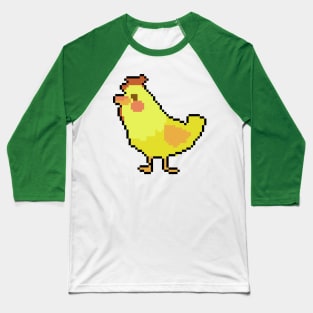 Pixel Elegance Chiken Baseball T-Shirt